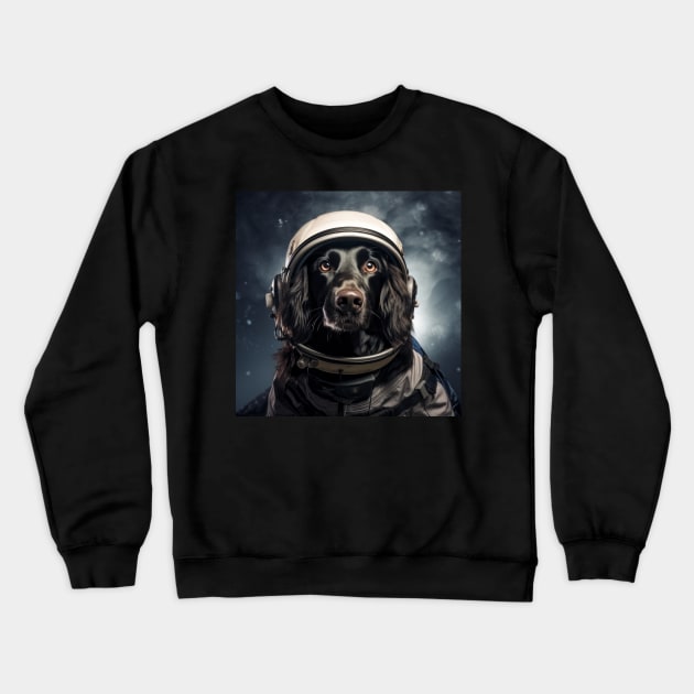 Astro Dog - Flat-Coated Retriever Crewneck Sweatshirt by Merchgard